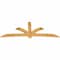 Ekena Millwork Davenport Rough Sawn Timber Gable Bracket, Western Red Cedar, 108"W x 40"H x 2"D x 6"F, 9/12 Pitch GBW108X40X0206DAV00RWR - alternate 4
